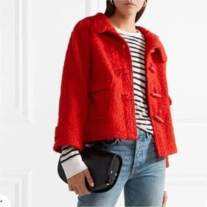 Opening Ceremony Boucle Toggle Coat Jewel Red NWT Size 6